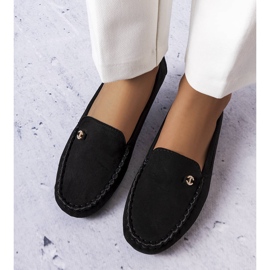 BM Mocasines negros con suela de cuero de Verrill 2