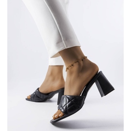 Sandalias negras de tacón de Merley negro 1