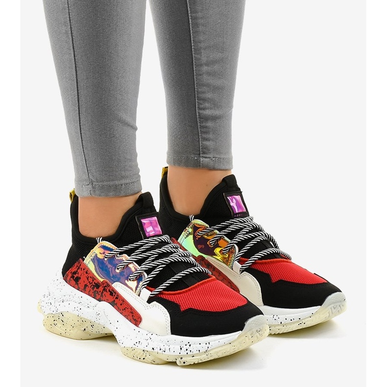 Zapatillas deportivas negras con sistema B0-211 blanco negro rojo gris 1