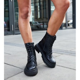 Botas negras decoradas con costuras Nicla. negro 3