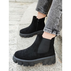 Botas negras de mujer con suela gruesa negro 8