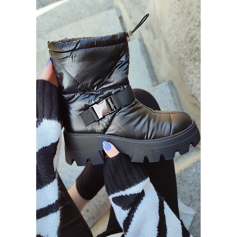 Botas de nieve negras para mujer negro 2
