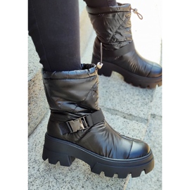 Botas de nieve negras para mujer negro 9