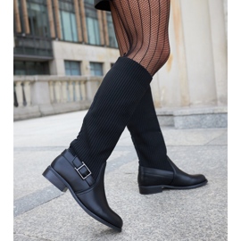 Botas negras con parte superior flexible Casanova negro 2