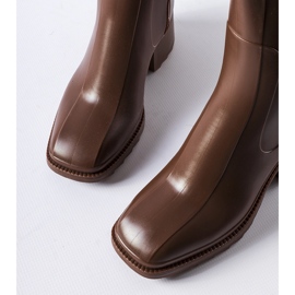 Botas de agua marrones con cremallera y bloque Maggiore marrón 1