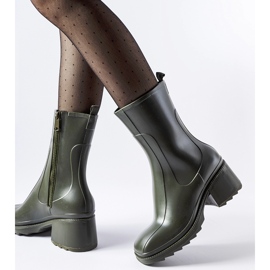 Botas de agua verdes con cremallera y bloque Maggiore 3