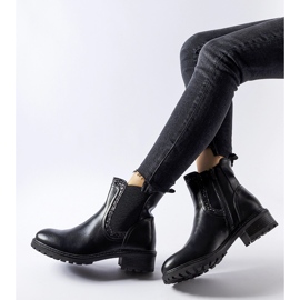 Botines negros decorados con purpurina Emidio 1