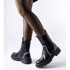 Botines negros decorados con circonitas Anastasio 3