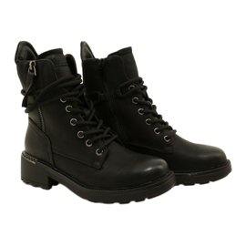 Evento Botas altas para mujeres con una cremallera negra 21BT35-4226 negro 5