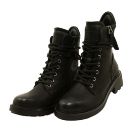 Evento Botas altas para mujeres con una cremallera negra 21BT35-4226 negro 3