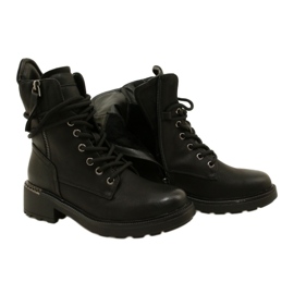 Evento Botas altas para mujeres con una cremallera negra 21BT35-4226 negro 6