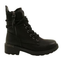 Evento Botas altas para mujeres con una cremallera negra 21BT35-4226 negro 1 Evento Botas altas para mujeres con una cremallera negra 21BT35-4226 negro 1