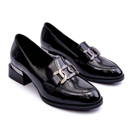 Vinceza Zapatos de charol, mocasines negros de tacón alto 3