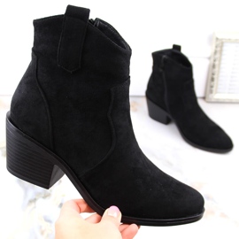 Botas cowboy de mujer de ante y tacón alto, negro S.Barski HY30-86A 4