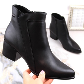 Botines de mujer aislados de tacón negro de Sergio Leone BT633 4