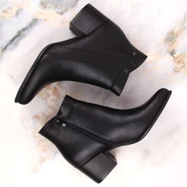Botines de mujer aislados de tacón negro de Sergio Leone BT633 6