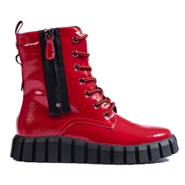 W. Potocki Bolsas altas rojas en la plataforma Potocki rojo 1