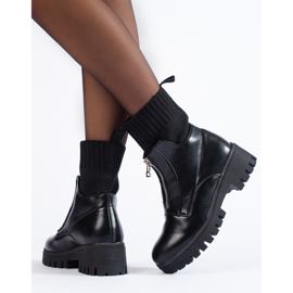 Trabajadoras Shelovet de mujer con empeine flexible negro 3