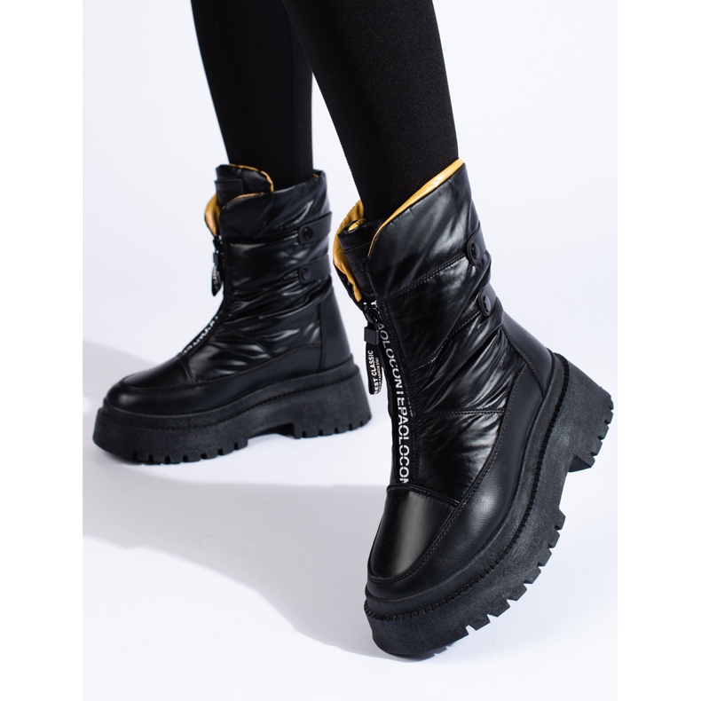 Botas de nieve de mujer negras en la plataforma Vinceza negro 1