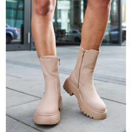 Botines beige con aislamiento en la plataforma Rinaldo 3