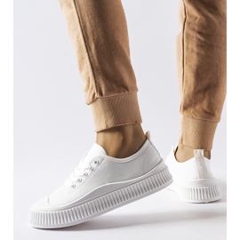 Zapatillas Collepepe blancas con plataforma blanco 2 Zapatillas Collepepe blancas con plataforma blanco 2