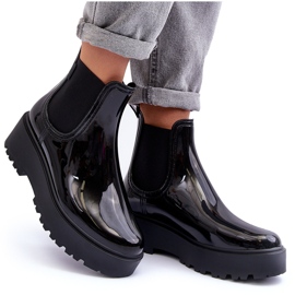 Botas de agua lacadas con plataforma Big Star MM274395 Negro 10
