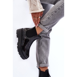 Botas de agua lacadas con plataforma Big Star MM274395 Negro 6