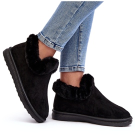 Botas de nieve bajas de mujer Pilani negras con pelo negro 7
