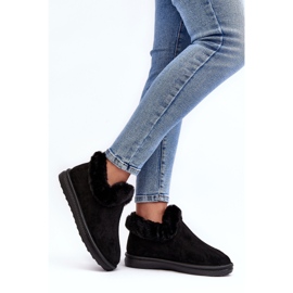 Botas de nieve bajas de mujer Pilani negras con pelo negro 5