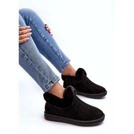 Botas de nieve bajas de mujer Pilani negras con pelo negro 3