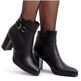 Sergio Leone Botines Mujer Piel con Hebilla, Negro Lasima 8