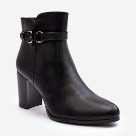 Sergio Leone Botines Mujer Piel con Hebilla, Negro Lasima 1