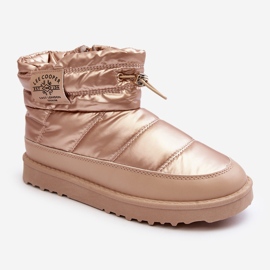 Botas de nieve aisladas para mujer Lee Cooper LCJ-23-44-1965L Beige dorado 1