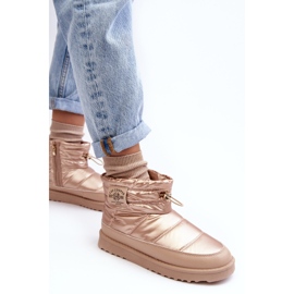 Botas de nieve aisladas para mujer Lee Cooper LCJ-23-44-1965L Beige dorado 4