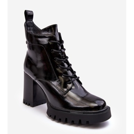 S.Barski Botas aislantes de tacón alto de charol Negro D&A MR870-54 1 S.Barski Botas aislantes de tacón alto de charol Negro D&A MR870-54 1