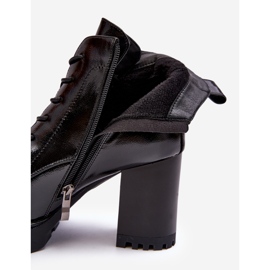 S.Barski Botas aislantes de tacón alto de charol Negro D&amp;A MR870-54 2