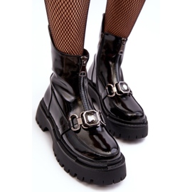 S.Barski Botas Mujer Charol Cremallera D&amp;A MR870-94 Negro 8