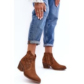 S.Barski Botas Cowboy Ante Calado D&amp;A SN622-21 Camel marrón 5