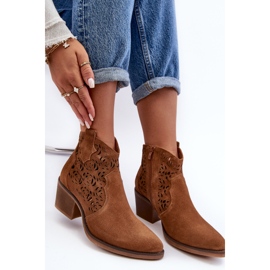 S.Barski Botas Cowboy Ante Calado D&amp;A SN622-21 Camel marrón 2
