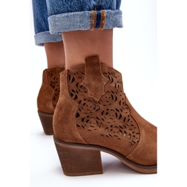 S.Barski Botas Cowboy Ante Calado D&amp;A SN622-21 Camel marrón 7