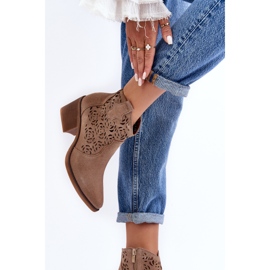 S.Barski Botas Cowboy Ante Calado D&amp;A SN622-21 Beige Oscuro 3