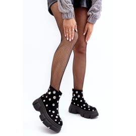 S.Barski Botas aislantes de ante con cristales D&amp;A MR870-83 Negro 4