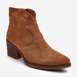 S.Barski Botas Cowboy Ante Con Cremallera D&amp;A SN622-29 Camel marrón 1