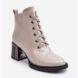 S.Barski Botas Mujer Charol D&amp;A MR870-98 Beige Claro 8