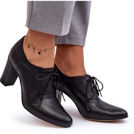 PA2 Zapatos Tacón Alto De Piel Negro Mavitte 9
