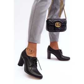 PA2 Zapatos Tacón Alto De Piel Negro Mavitte 6
