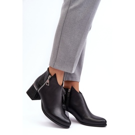 PA2 Botines Mujer Piel Tacón Bajo Zazoo 4111 Negro 2