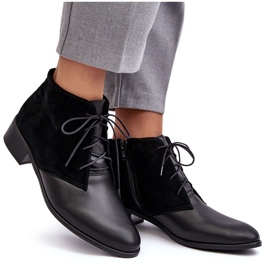 Botas negras con cordones de moda para mujer Kefora negro 10