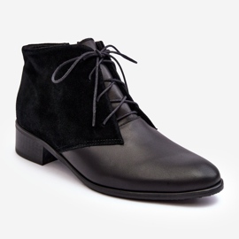 Botas negras con cordones de moda para mujer Kefora negro 2