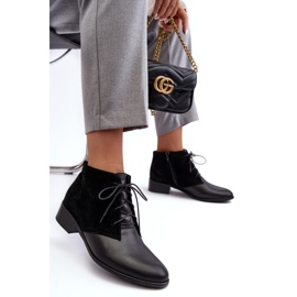 Botas negras con cordones de moda para mujer Kefora negro 8